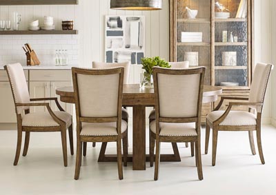 Image for Plank Road Stone Oval Dining Set w/4 Side Chairs & 2 Arm Chairs