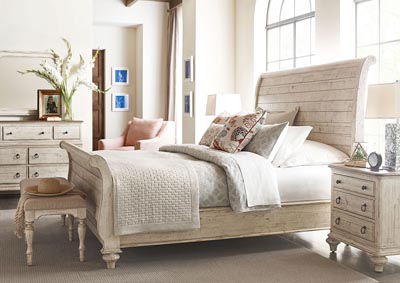 Image for Lynton Cornsilk Queen Sleigh Bed