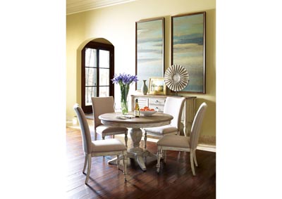 Image for Weatherford Cornsilk Dining Set w/4 Upholstered Chairs