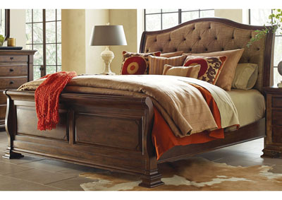 Image for Portolone Truffle Queen Sleigh Bed