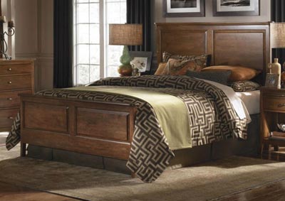 Cherry Park Natural Cherry King Panel Bed
