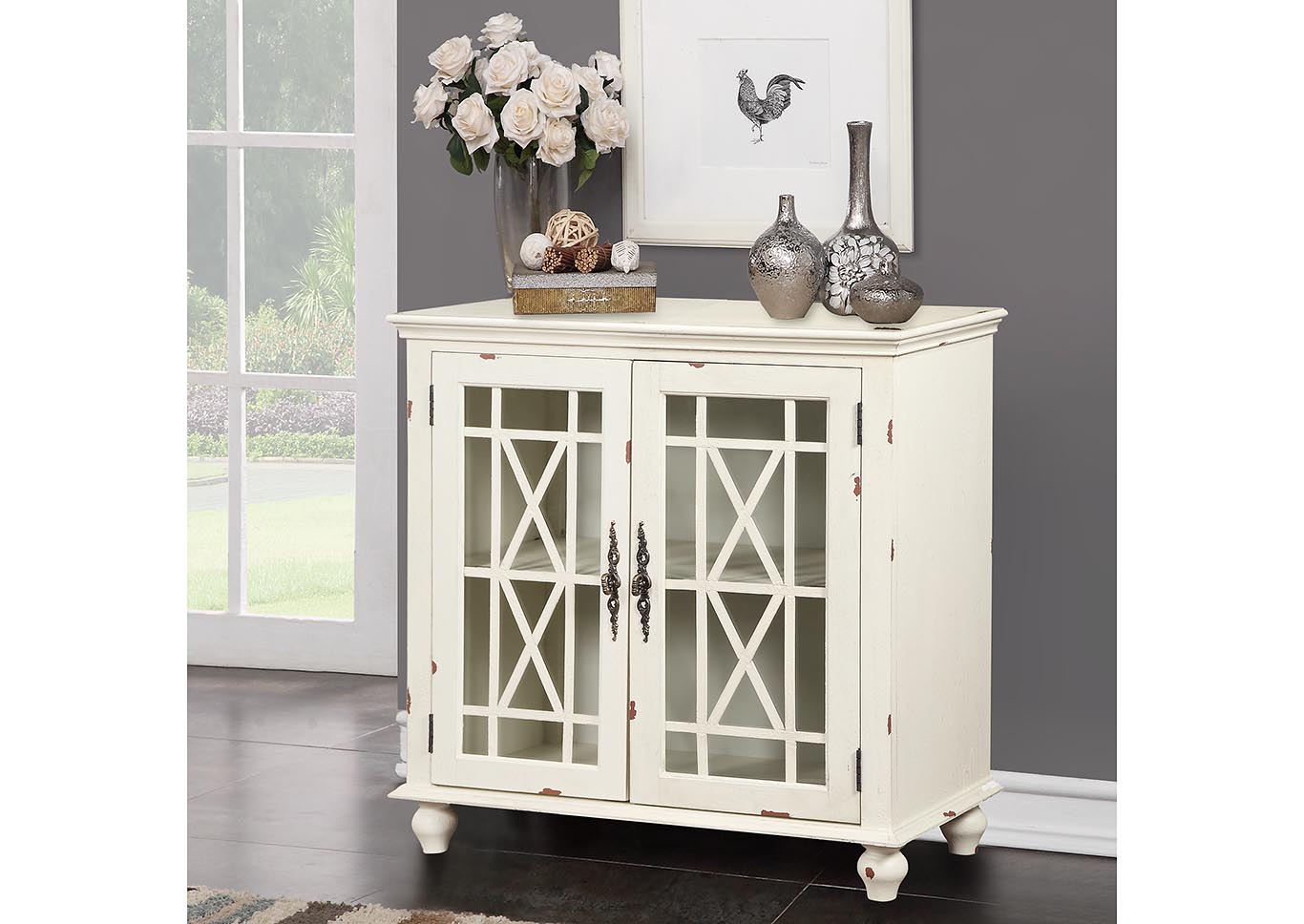 Harper's Branch White Accent Console,Kith