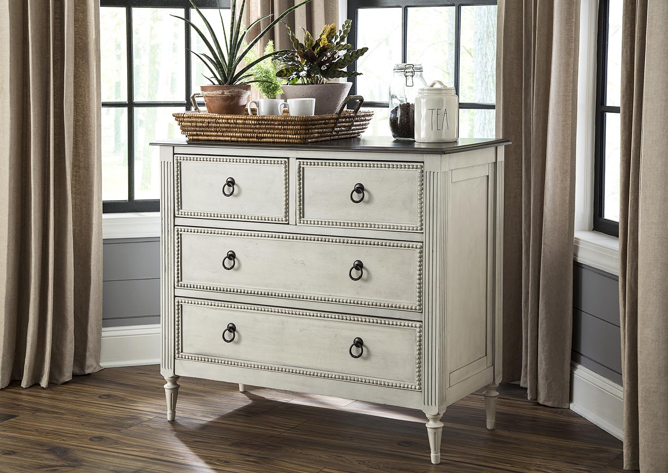 Two Toned 4 Drawer Console,Kith