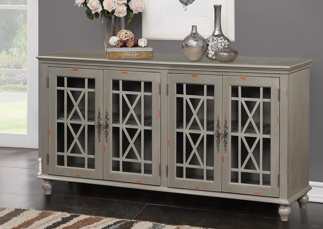 Harper's Branch Grey Accent Console,Kith