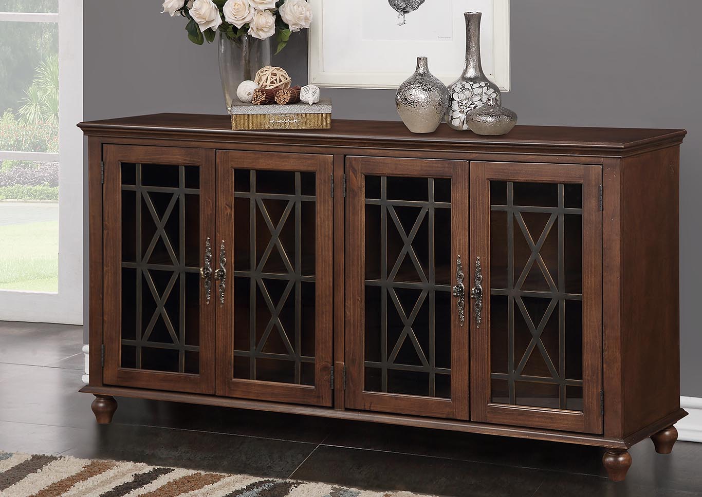 Harper's Branch Walnut Accent Console,Kith