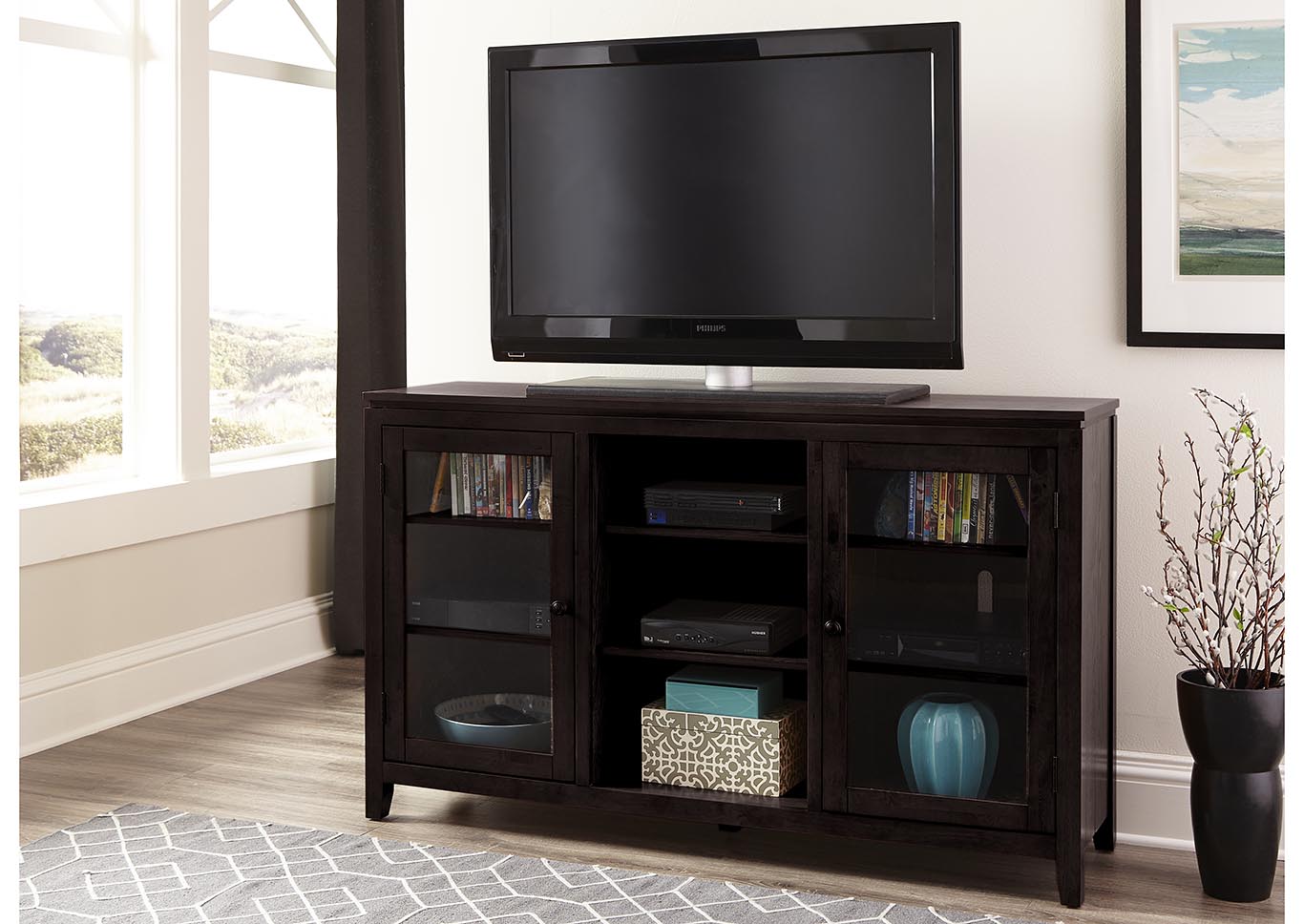 60" Espresso Folding TV Console,Kith