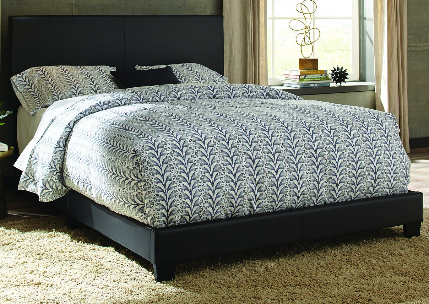 Ramon King Black PU Bed In One Box,Kith