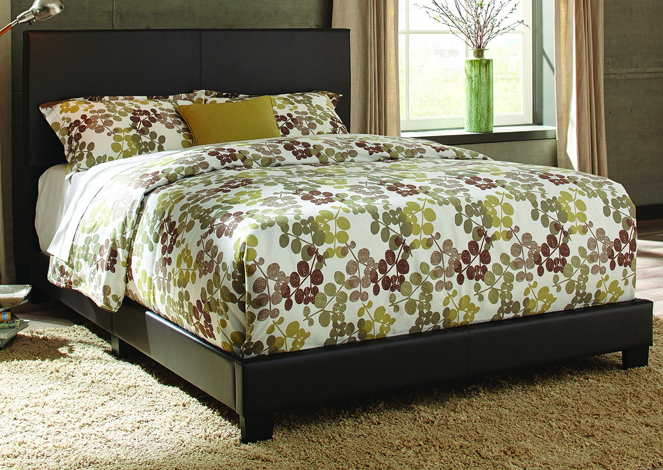 Ramon Queen Brown PU Bed In One Box,Kith