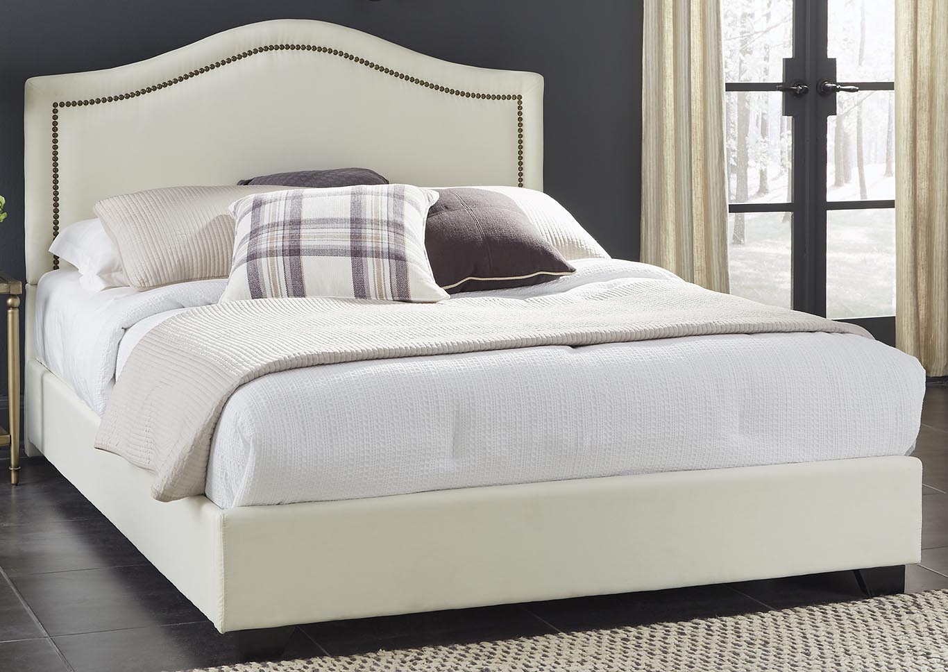 Malibu Ivory Full Queen Headboard Nationwide Mattress Furniture Warehouse