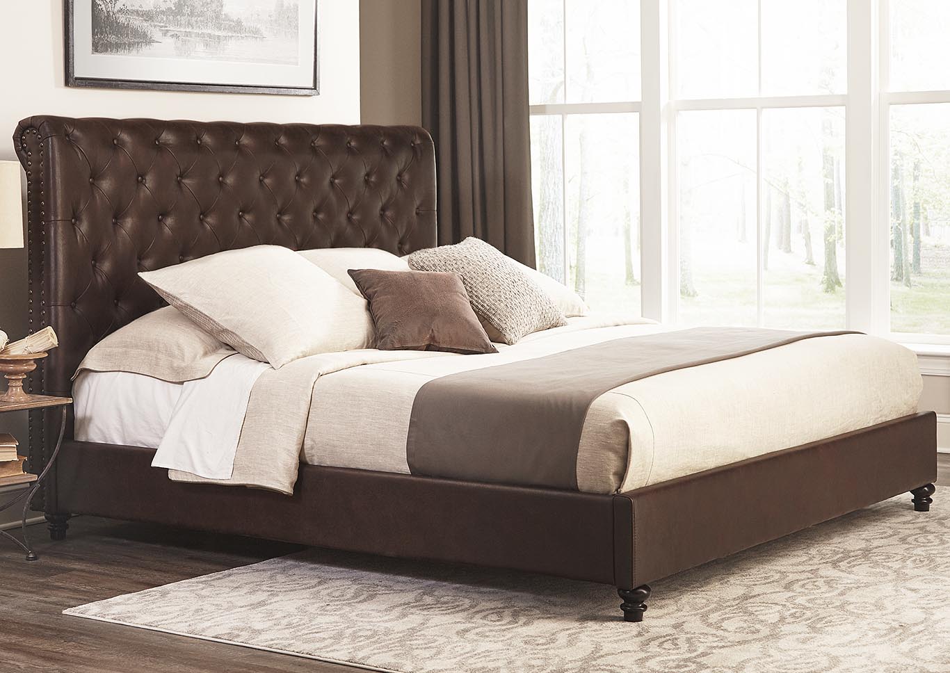 Roll Back Brown King Bed,Kith