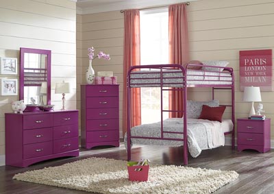 Image for Metal Raspberry Twin/Twin Metal Bunkbed