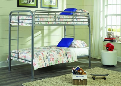 Image for Metal Silver Twin/Twin Metal Bunkbed