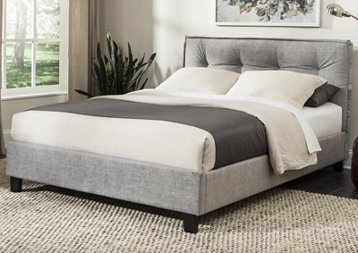 Image for Fabric Padded Gray Twin Upholstered Bed