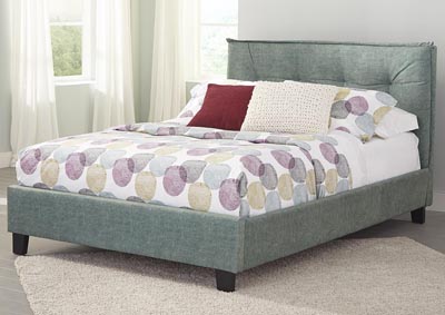 Image for Fabric Padded Green Twin Upholstered Bed