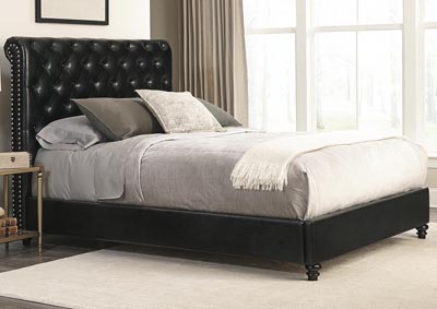 Image for Roll Back Black Queen Bed