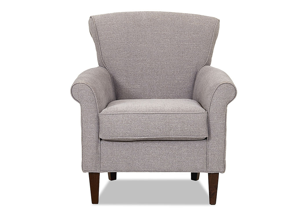 Louise Curious Silver Stationary Fabric Chair,Klaussner Home Furnishings