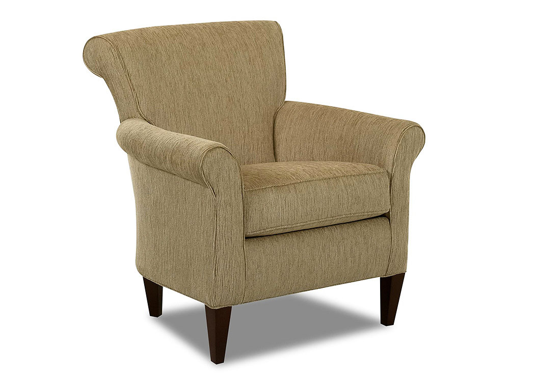 Louise Honey Stationary Fabric Chair,Klaussner Home Furnishings