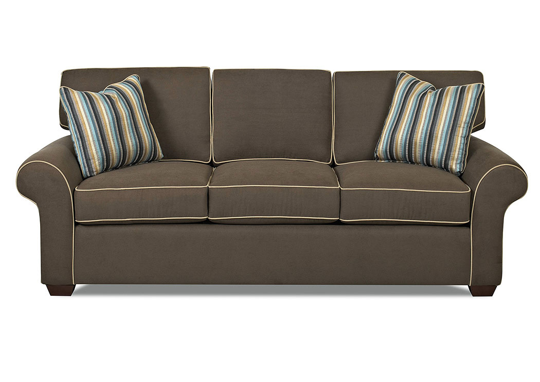 Patterns Halo Molasses Stationary Fabric Sofa,Klaussner Home Furnishings