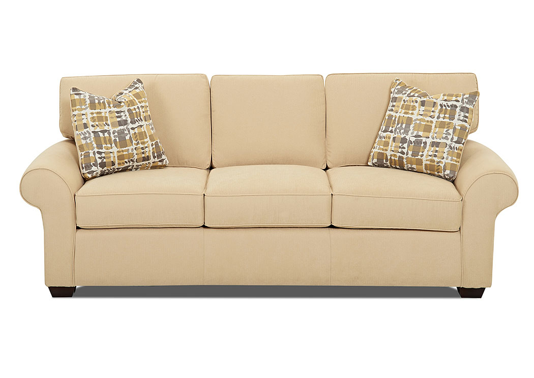 Patterns Macy Straw Stationary Fabric Sofa,Klaussner Home Furnishings