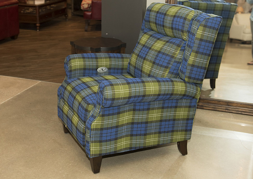 Watson Jockey Hunt Fabric Reclining Chair,Klaussner Home Furnishings