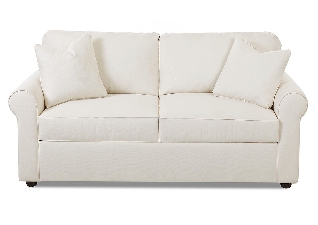 Brighton Bull Natural White Sleeper Fabric Sofa,Klaussner Home Furnishings