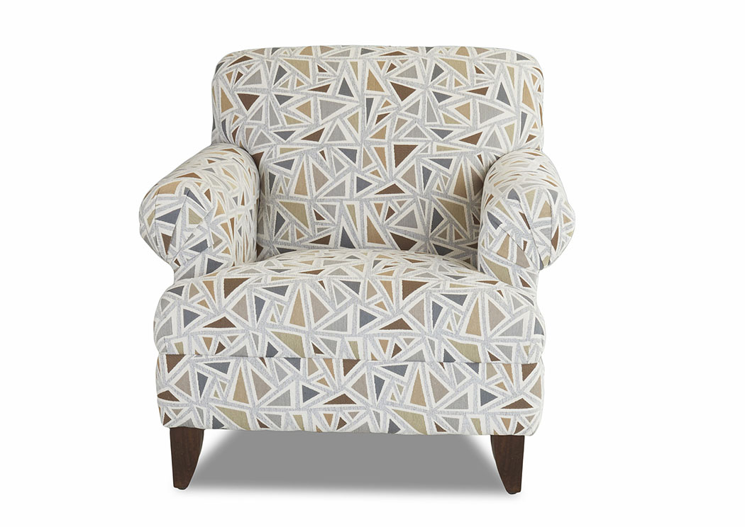 Sheldon Angle Mineral Multi-Colored Stationary Fabric Chair,Klaussner Home Furnishings