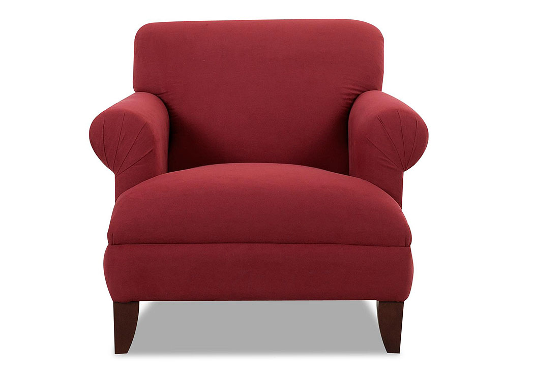 Sheldon Fast Red Stationary Fabric Chair,Klaussner Home Furnishings