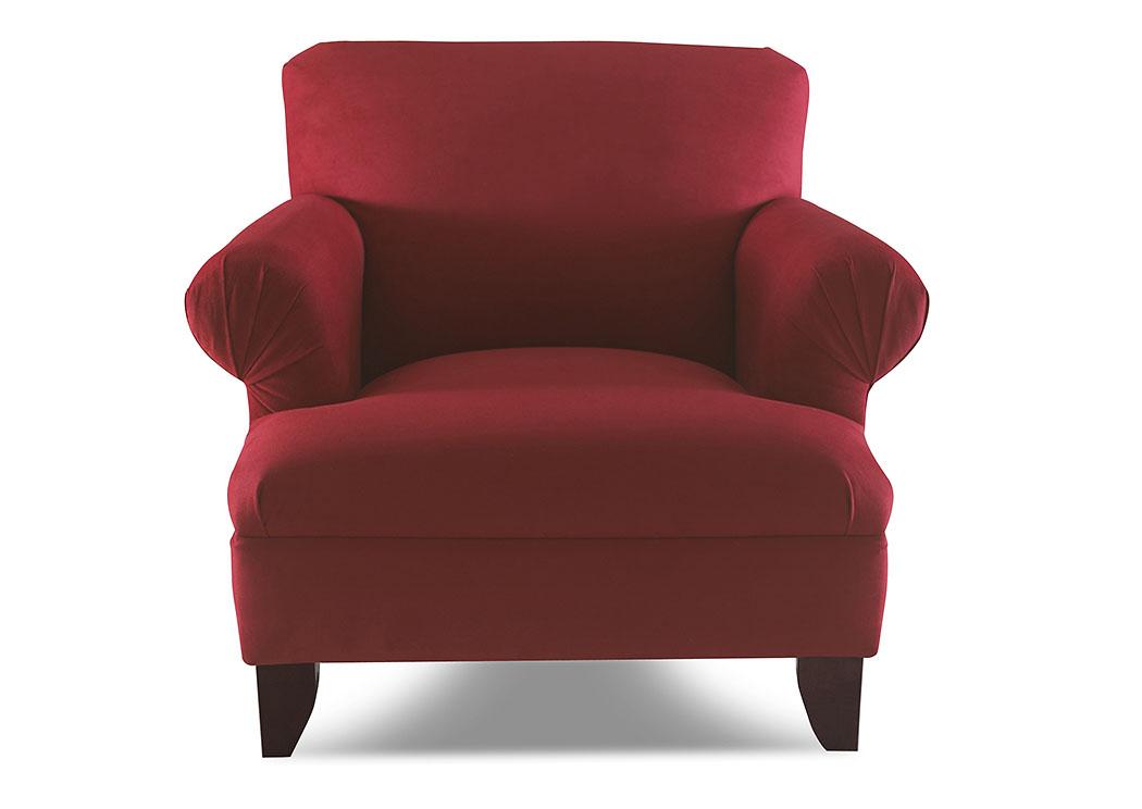 Sheldon Red Stationary Fabric Chair,Klaussner Home Furnishings