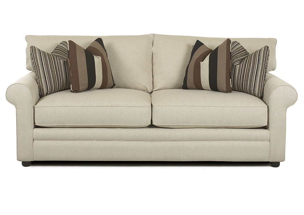 Comfy Natural Stationary Fabric Sofa,Klaussner Home Furnishings