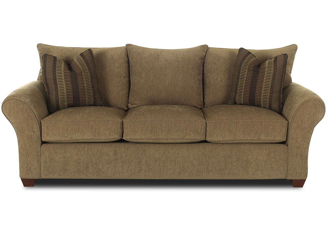 Fletcher Flax Stationary Fabric Sofa,Klaussner Home Furnishings