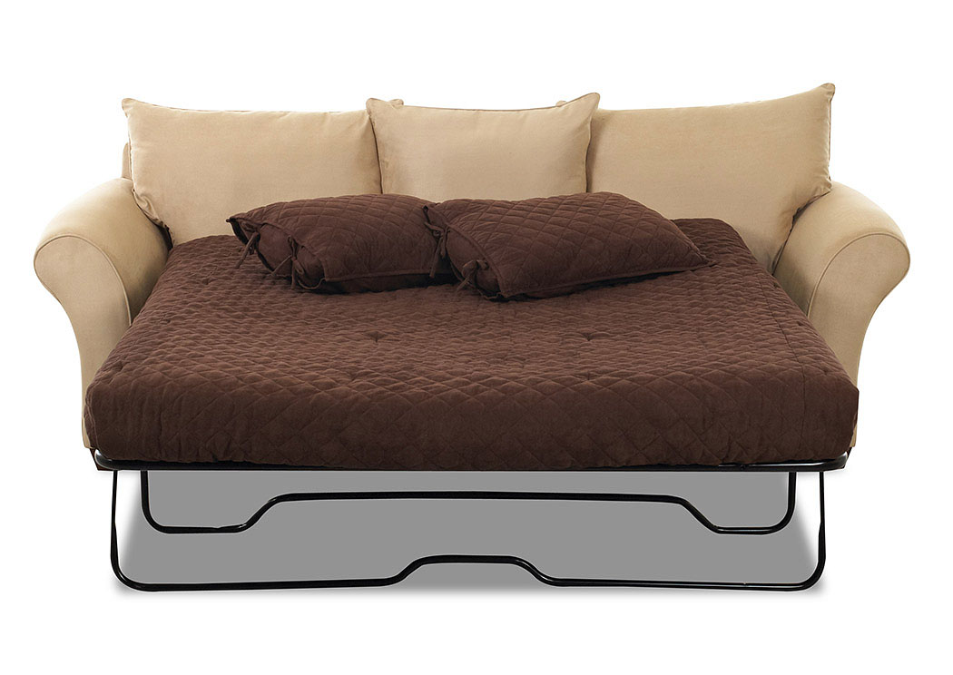 Fletcher Microsuede Camel Sleeper Sofa,Klaussner Home Furnishings