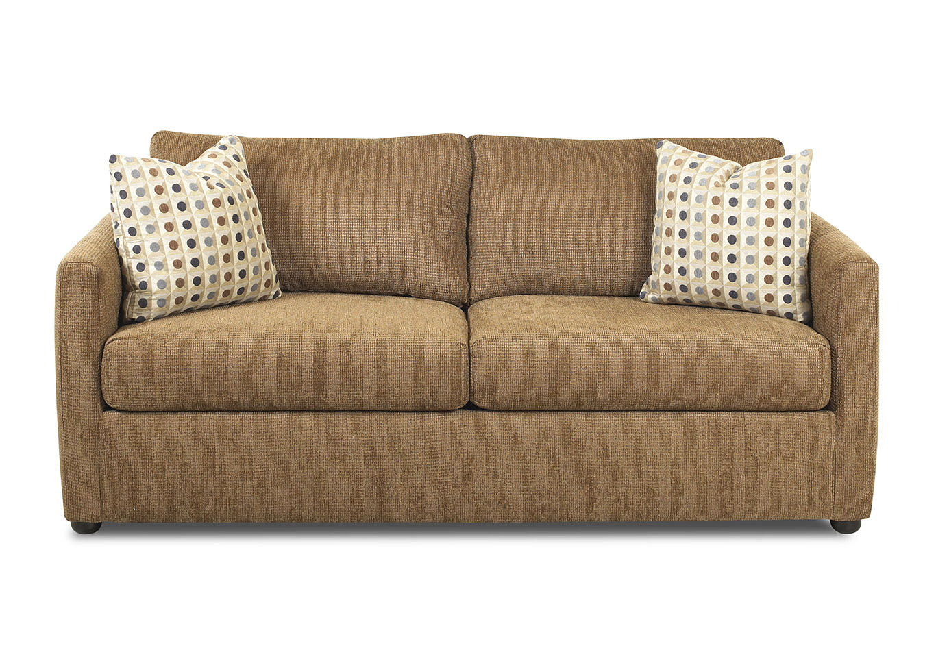 Jacobs Medium Brown Stationary Fabric Sofa,Klaussner Home Furnishings