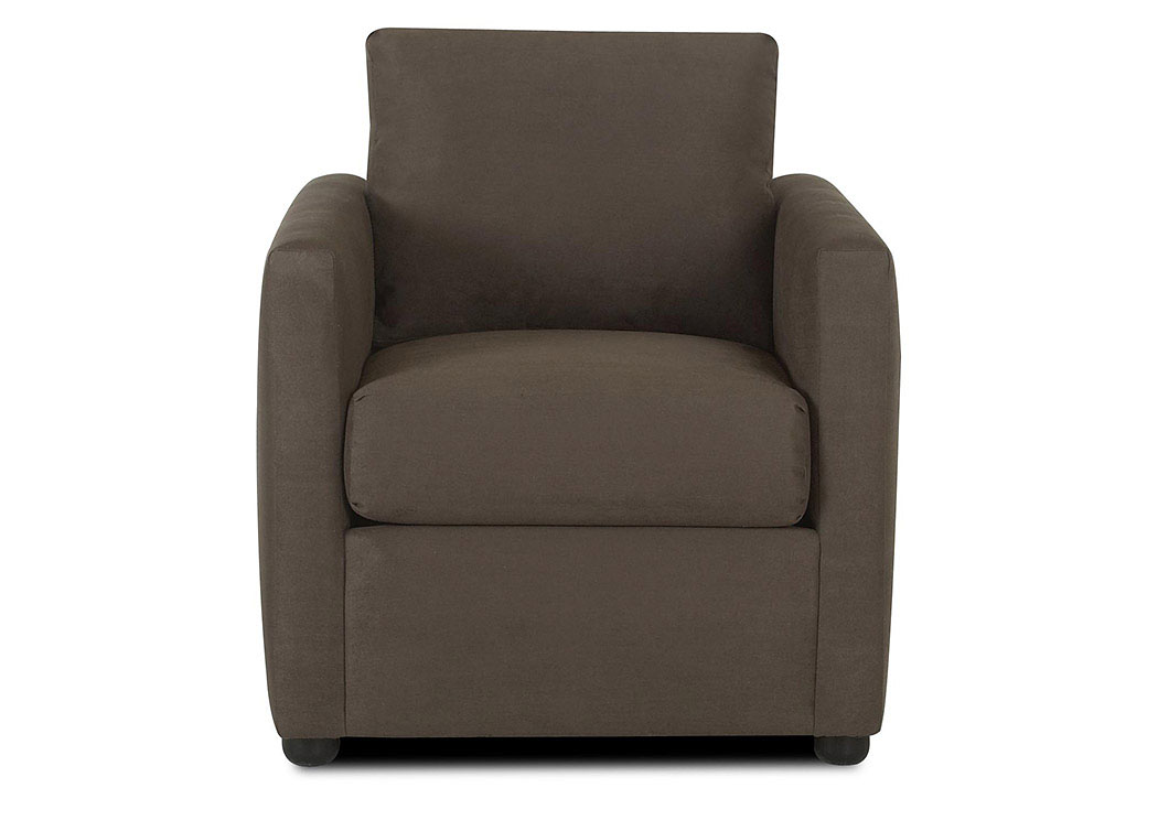 Jacobs Microsuede Thyme Brown Stationary Fabric Chair,Klaussner Home Furnishings