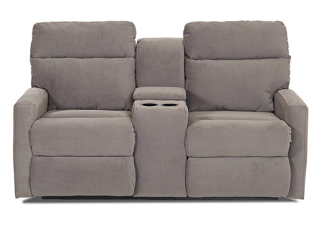 Monticello Oakley Graphite Power Reclining Fabric Loveseat,Klaussner Home Furnishings