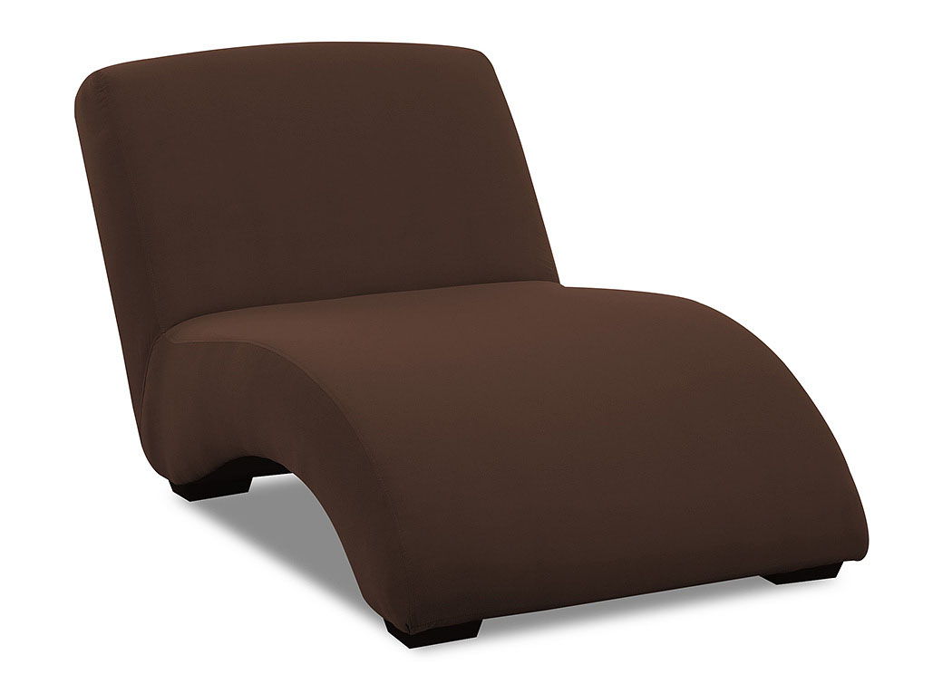 Celebration Luna Russet Brown Stationary Fabric Chaise,Klaussner Home Furnishings