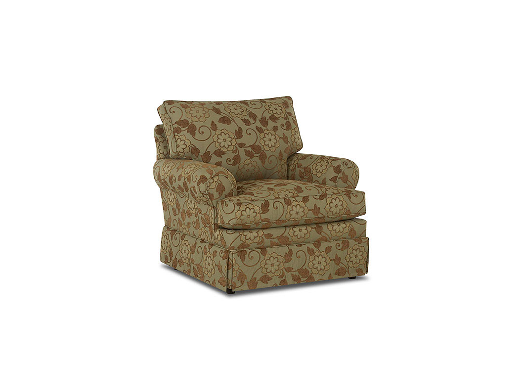 Carolina Multi-Colored Stationary Fabric Chair,Klaussner Home Furnishings