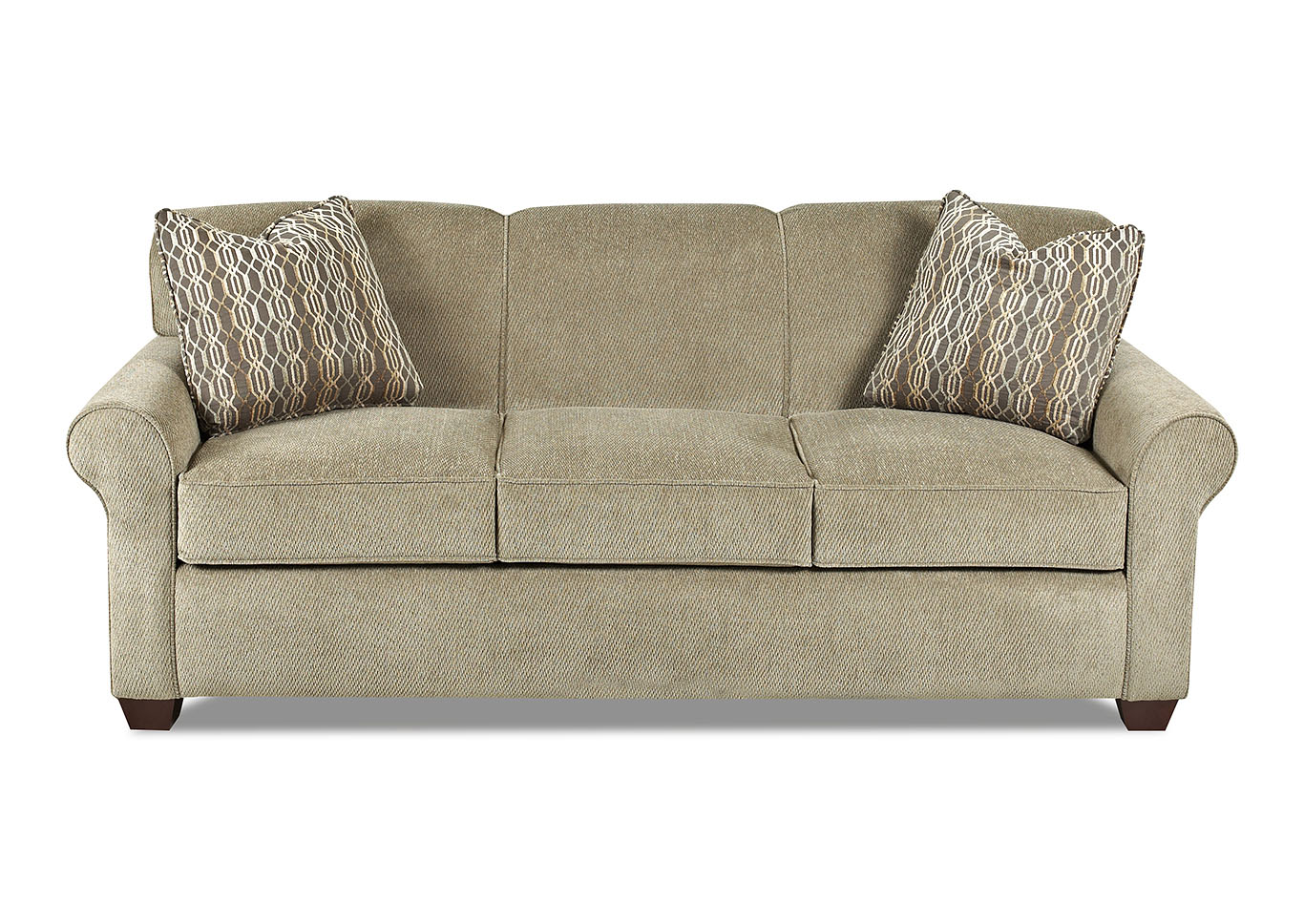 Mayhew Gray Stationary Fabric Sofa,Klaussner Home Furnishings