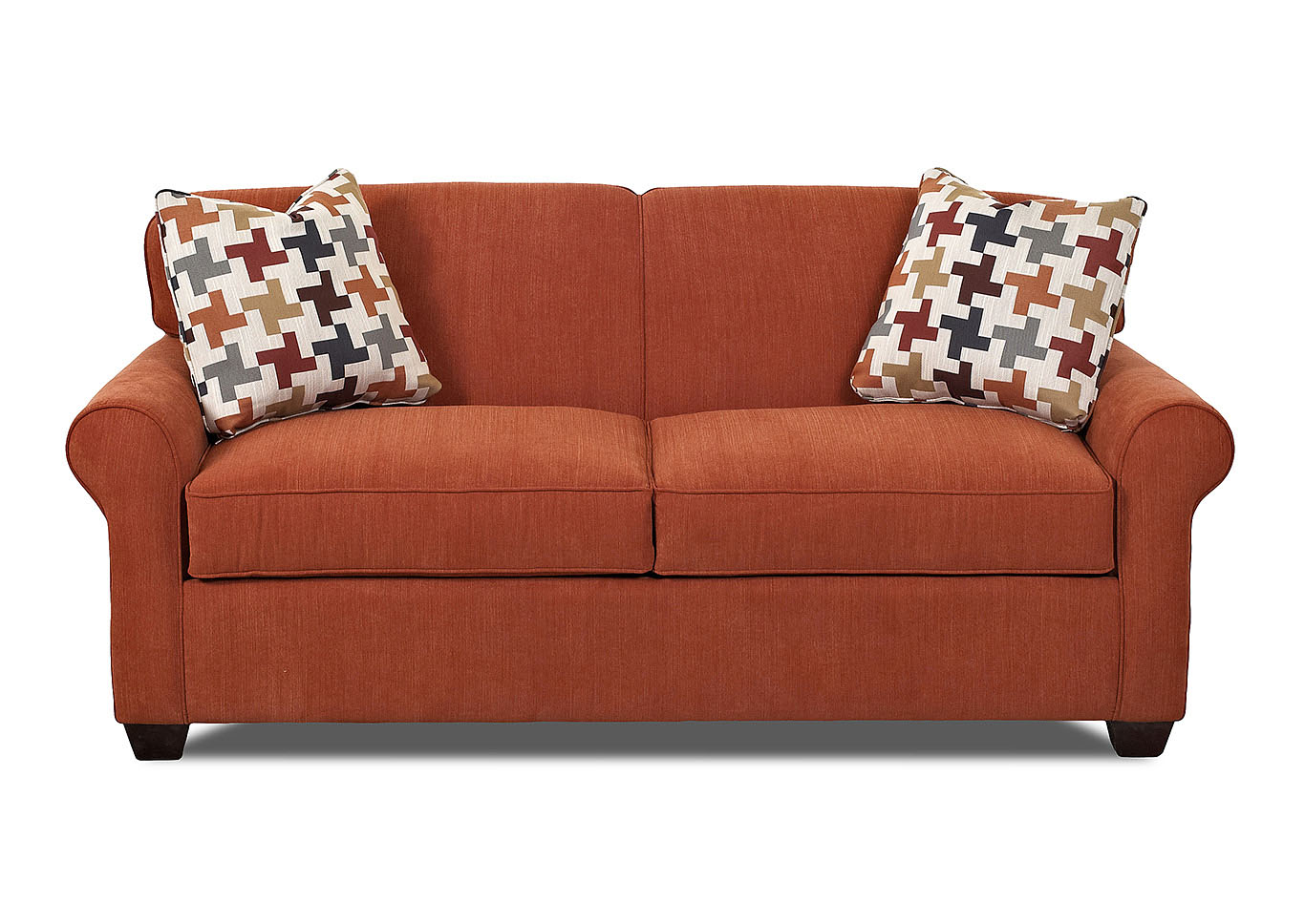 Mayhew Red Sleeper Fabric Sofa,Klaussner Home Furnishings