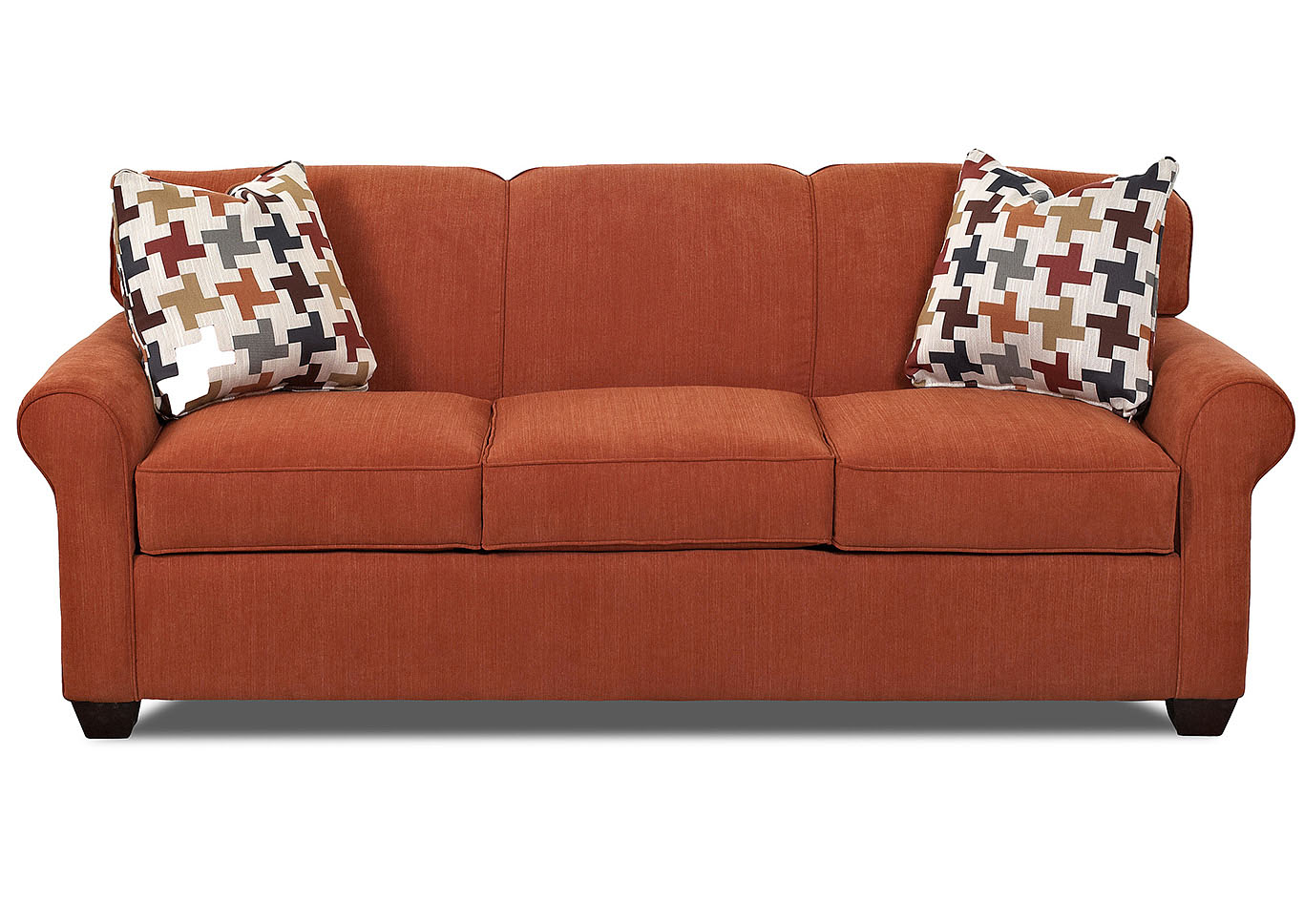 Mayhew Red Stationary Fabric Sofa,Klaussner Home Furnishings