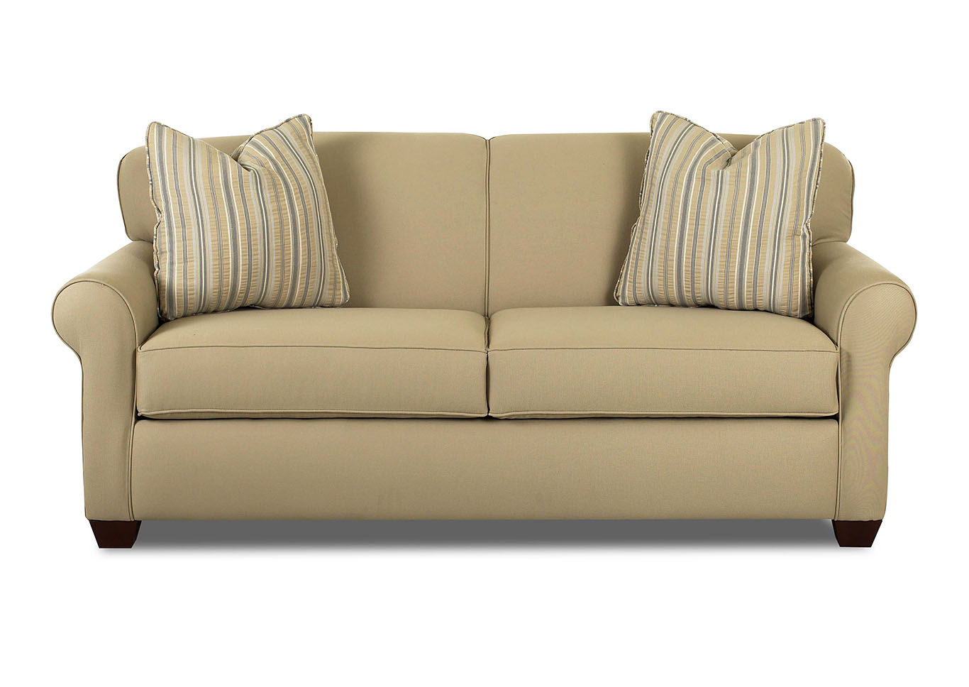 Mayhew Beige Stationary Fabric Sofa,Klaussner Home Furnishings