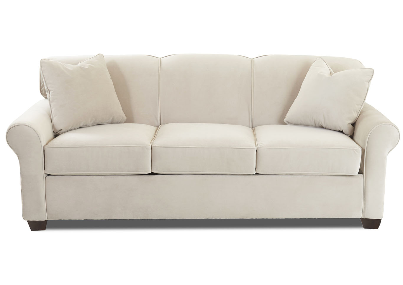 Mayhew White Sleeper Fabric Sofa,Klaussner Home Furnishings