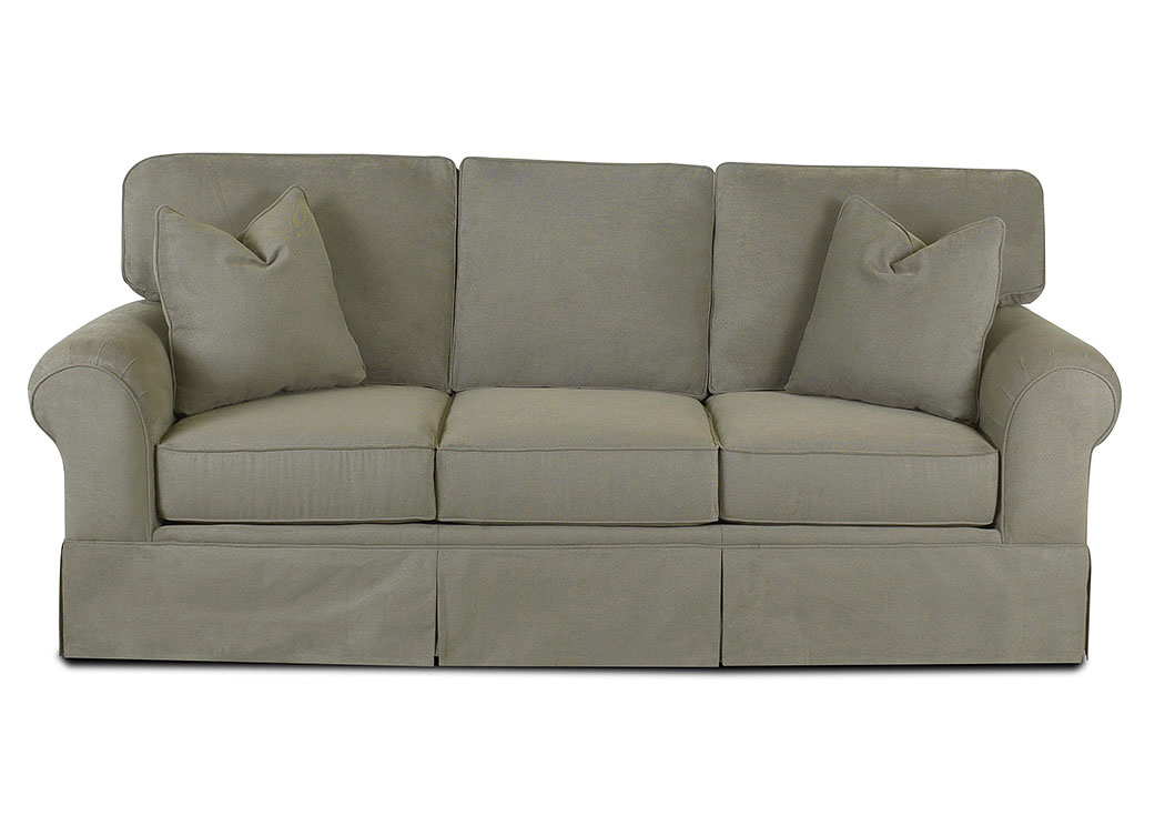 Woodwin Stone Gray Stationary Fabric Sofa,Klaussner Home Furnishings