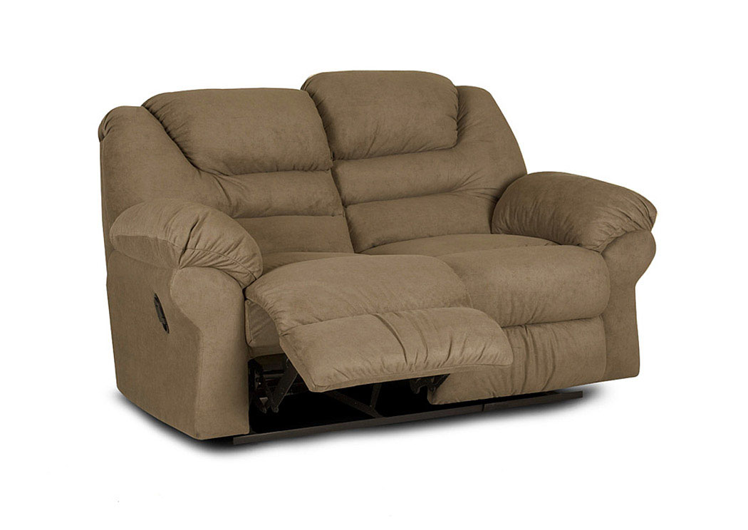 Contempo Brown Reclining Loveseat,Klaussner Home Furnishings