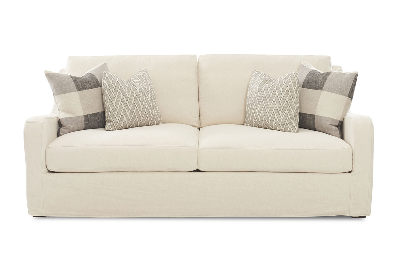 Pandora Beige Stationary Fabric Sofa,Klaussner Home Furnishings