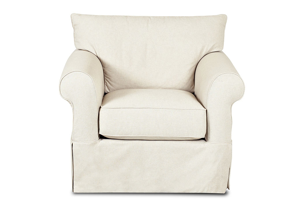 Jenny Durham Beige Stationary Fabric Chair,Klaussner Home Furnishings