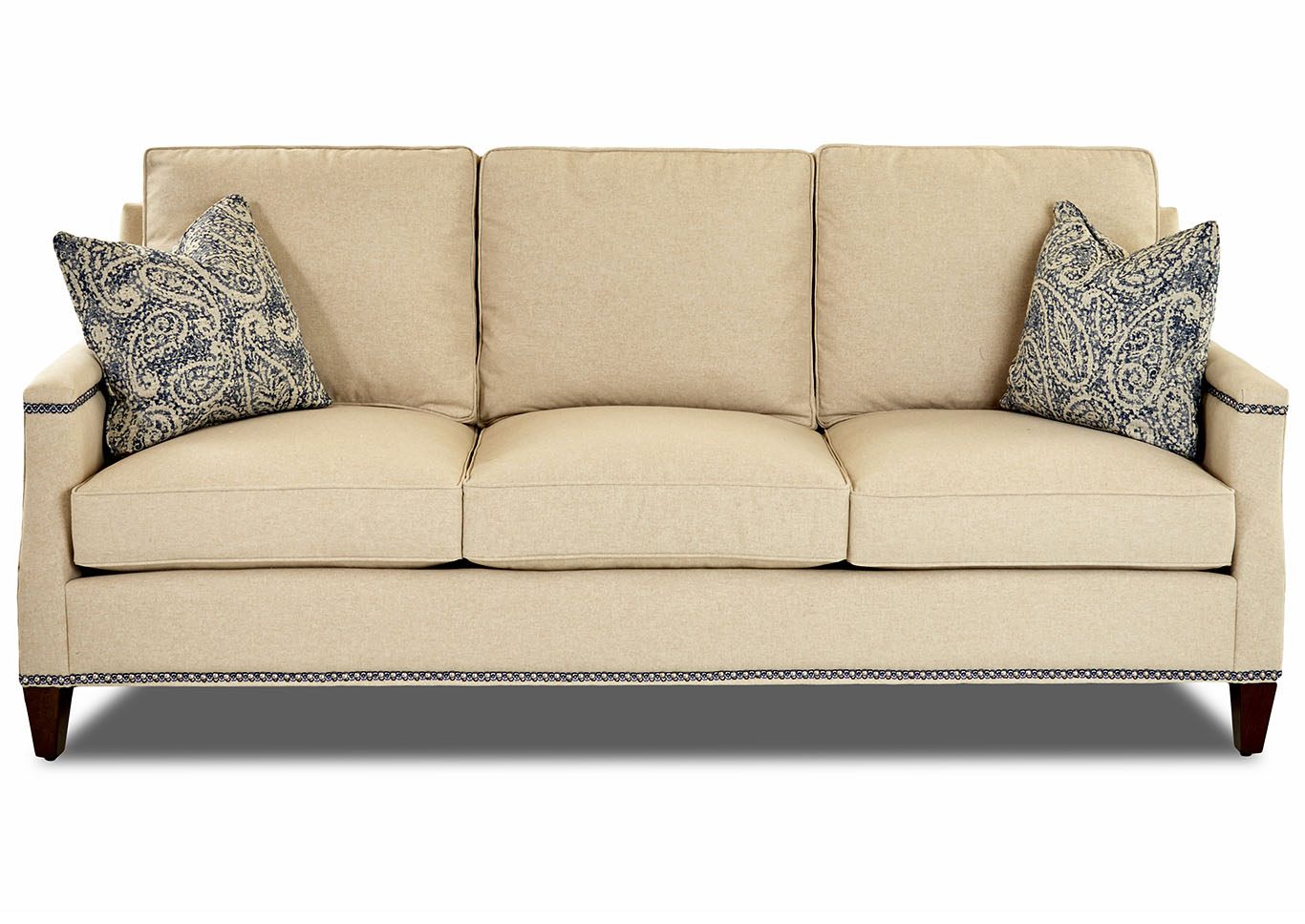 Bond Sand Stationary Fabric Sofa,Klaussner Home Furnishings