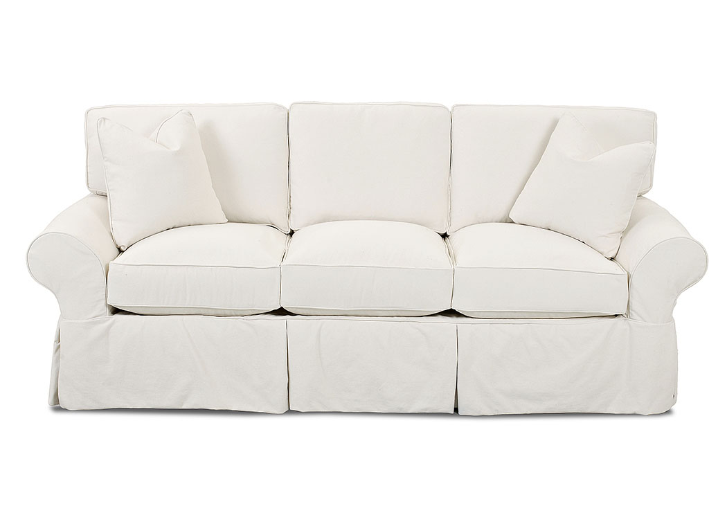 Patterns Bull Natural Stationary Fabric Sofa,Klaussner Home Furnishings