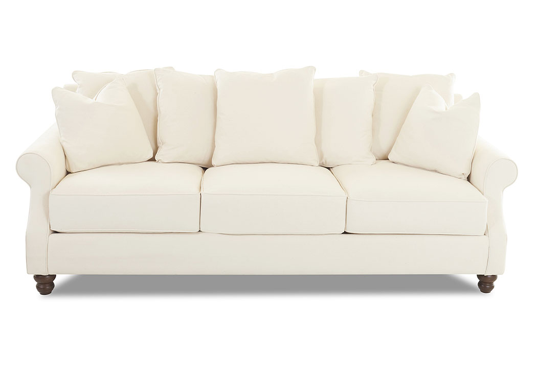 Tifton Bull Natural Stationary Fabric Sofa,Klaussner Home Furnishings