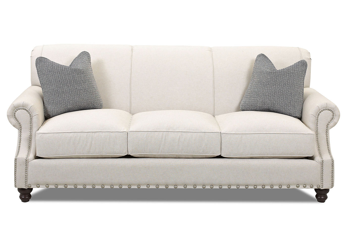 Fremont Durham Beige Stationary Fabric Sofa,Klaussner Home Furnishings