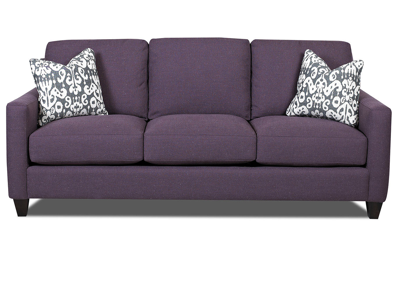 Fuller Plum Stationary Fabric Sofa,Klaussner Home Furnishings